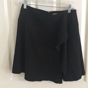 Loft black flounce skirt with ruffle